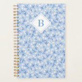Monogramme floral Ditsy Daisy Périwinkle bleu (Devant)