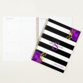 Monogramme Floral d'or violet Grandes noires 2024 (Devant avec enveloppe)