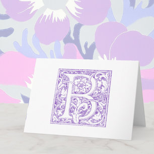 Monogramme floral élégant Lettre B Vintage