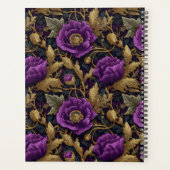 Monogramme floral élégant William Morris or et vio (Dos)