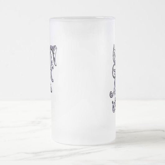 Monogramme floral 'F' - Mug (Centre)