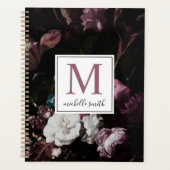 Monogramme floral foncé moderne (Devant)