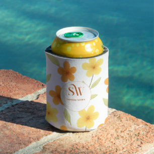 Monogramme floral Glacière avec orange Fleur jau