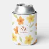 Monogramme floral Glacière avec orange | Fleur jau (Can devant)
