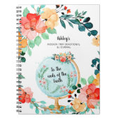 Monogramme Floral | Journal de dévotion pour voyag (Devant)