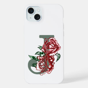 monogramme floral lettre majuscule J