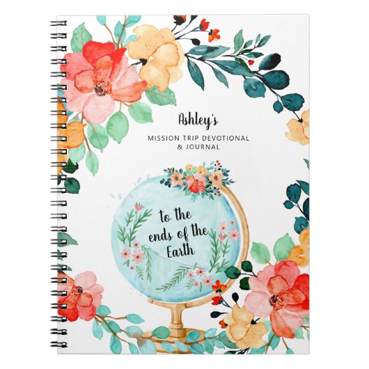 Monogramme floral | Mission Trip Devotion Journal (Devant)