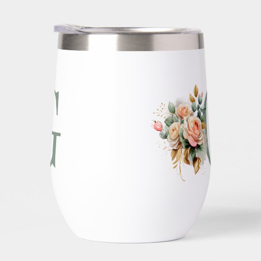 Monogramme floral moderne élégant (Droite)