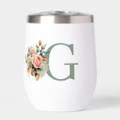 Monogramme floral moderne élégant (Avant)