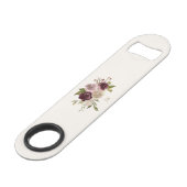 Monogramme Floral Moderne en Rose Bourgogne Aquare (Devant angulaire)