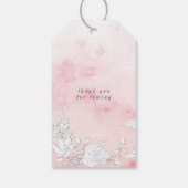 monogramme floral moderne mariage étiquettes cadea (Dos)