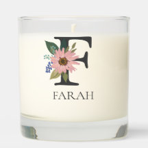 Monogramme floral moderne personnalisable