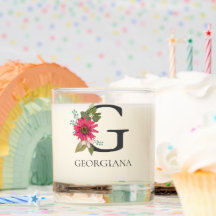 Monogramme floral moderne personnalisable