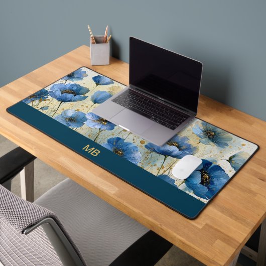 Monogramme floral Navy Crème Or Luxe (Bureau 2)