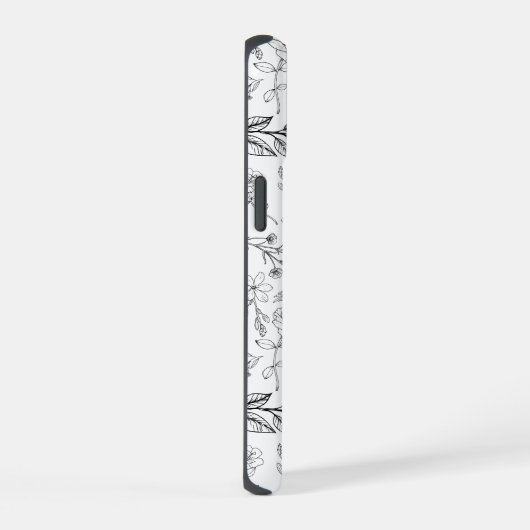 Monogramme floral noir blanc (Côté droit)