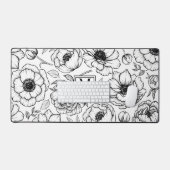 Monogramme floral noir et blanc (Clavier et souris)