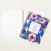 Monogramme Floral Nom et date Journal/ (Devant avec enveloppe)