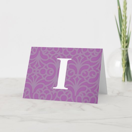 Monogramme floral orné - Lettre I (Devant)