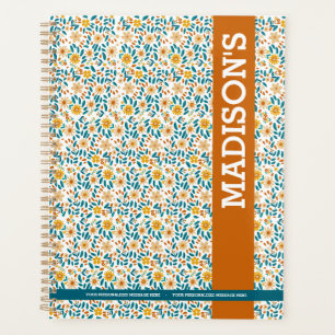 Monogramme floral personnalisé et nom