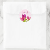 Monogramme floral rond avec Sticker pour tulipes r (Sac)