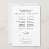 Monogramme Floral Rose Gold Foil Wedding Programme (Dos)