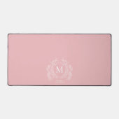 Monogramme floral rose-rose moderne (Recto)