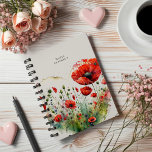 Monogramme floral rouge<br><div class="desc">Notre "Collection Florale de Pavot" présente des fleurs de pavot aquarelle en deux couleurs,  bleu périwinkle et rouge profond,  associées à une police serif élégante. Consultez d'autres produits de cette collection dans notre magasin et contactez-nous si vous avez des demandes spéciales.</div>