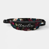 Monogramme Floral Rouge Turquoise Foncé Luxueux (Recto)