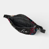 Monogramme Floral Rouge Turquoise Foncé Luxueux (Ouvrir)