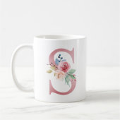 Monogramme floral S Mug (Gauche)
