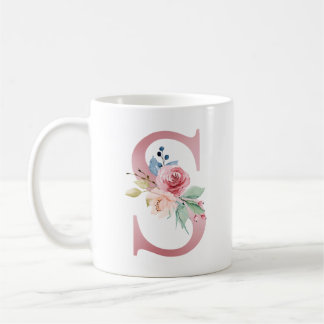 Monogramme floral S Mug