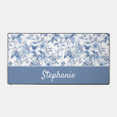 Monogramme Floral Toile Bleu Vintage (Recto)
