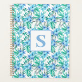 Monogramme floral tropical bleu (Devant)
