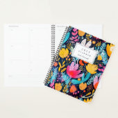 Monogramme Floral Turquoise Peint à la Main 2025 (Devant avec enveloppe)