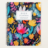 Monogramme Floral Turquoise Peint à la Main 2025 (Devant)