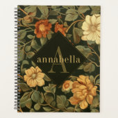 Monogramme floral vintage foncé William Morris (Devant)