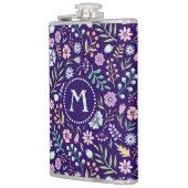 Monogramme floral Whimsical Boho Motif Flacon (Gauche)
