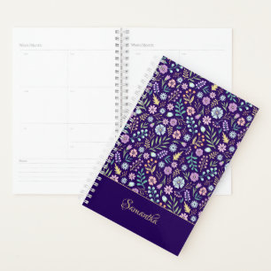 Monogramme Floral Whimsical Boho Motif Planner