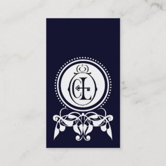 Monogramme Flourdissant [bleu CL] Carte de visite