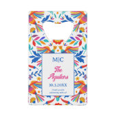 Monogramme Folk Art Floral Fiesta Mariage Faveur (Devant)