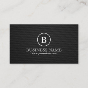 Monogramme foncé simple Carte de visite mécaniqu