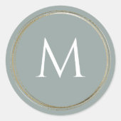 Monogramme forestier Petit Étiquette rond (Devant)