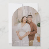 Monogramme Formel Invitation de Mariage Élégant (Dos)