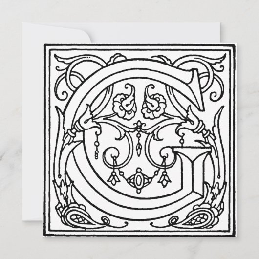 Monogramme G Modèle floral noir et blanc initial (Devant)