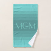 Monogramme géant de gradation d'aqua (Serviette à main)