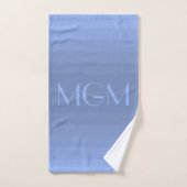 Monogramme géant de la gradation bleue (Serviette à main)