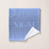 Monogramme géant de la gradation bleue (Gant de toilette)