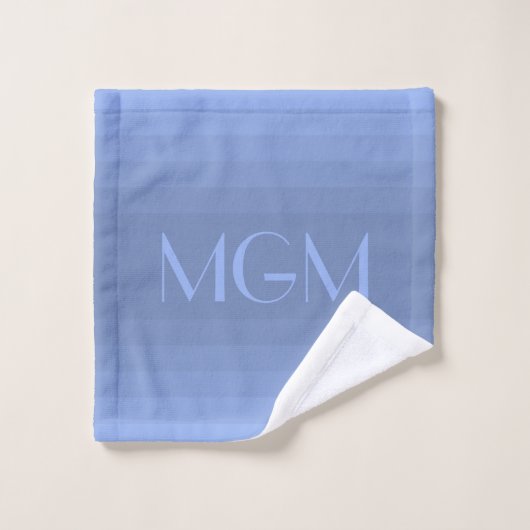 Monogramme géant de la gradation bleue (Gant de toilette)