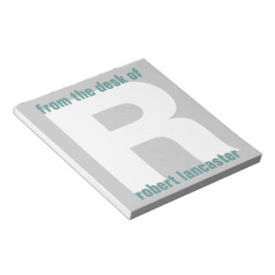 Monogramme géant initial du bureau du Bloc-notes