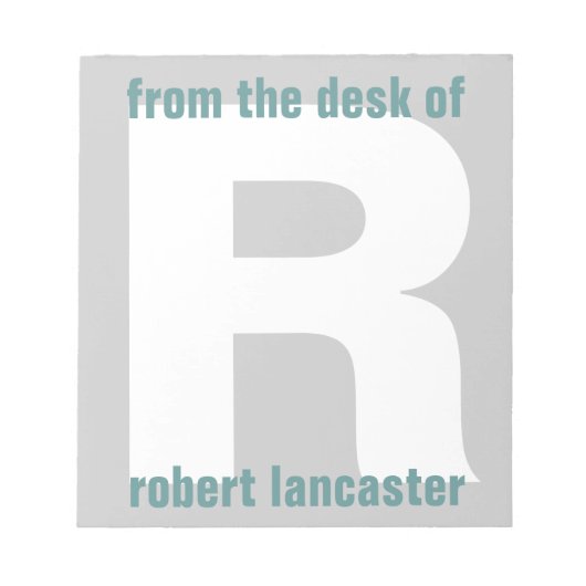 Monogramme géant initial du bureau du Bloc-notes (Devant)